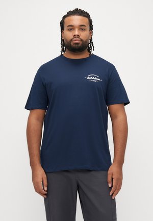 Jack & Jones BRANDON TEE CREW NECK - T-shirts print - navy