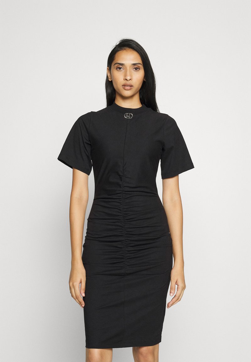 KARL LAGERFELD RUCHED TSHIRT DRESS Robe fourreau black/noir