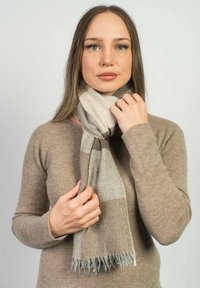 Dalle Piane Cashmere CHECKED - Sjal / Tørklæder - visone