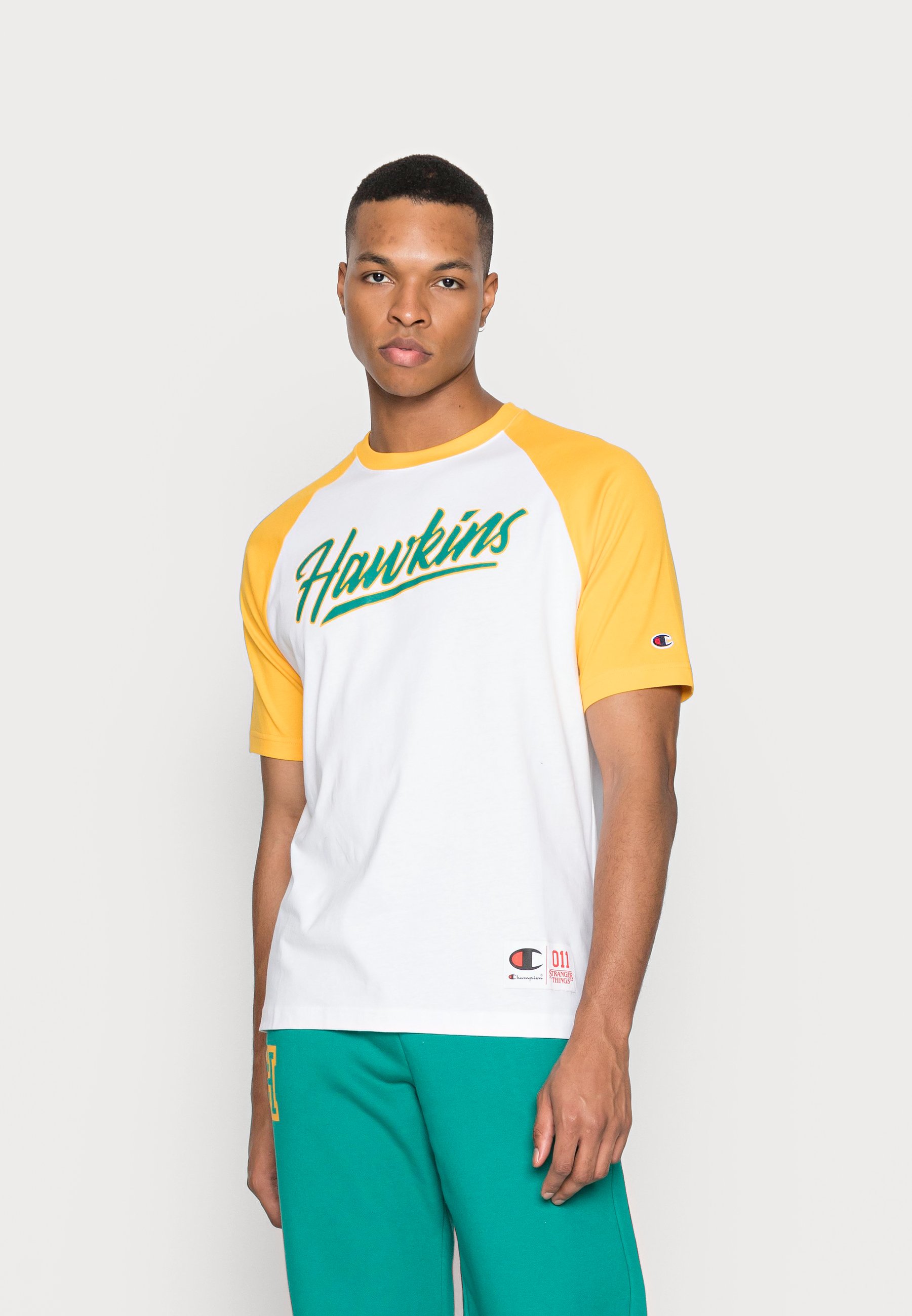 T-shirt print - white, yellow 