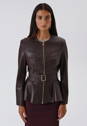 Giacca in similpelle - brown