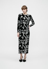 YAS YASFLORANA LONG DRESS - Îmbrăcăminte de ocazie - black/silver coloured