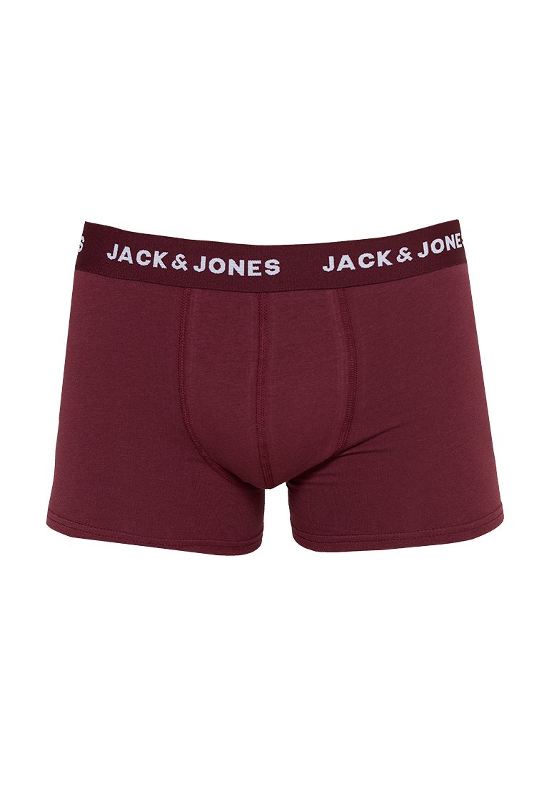 Boxer breves para hombre en color burdeos, fabricados en algodón, con una cinturilla elástica blanca con la marca y un diseño ajustado con costuras planas.