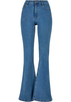 Urban Classics HIGH WAIST - Jeans Bootcut - clearblue washed