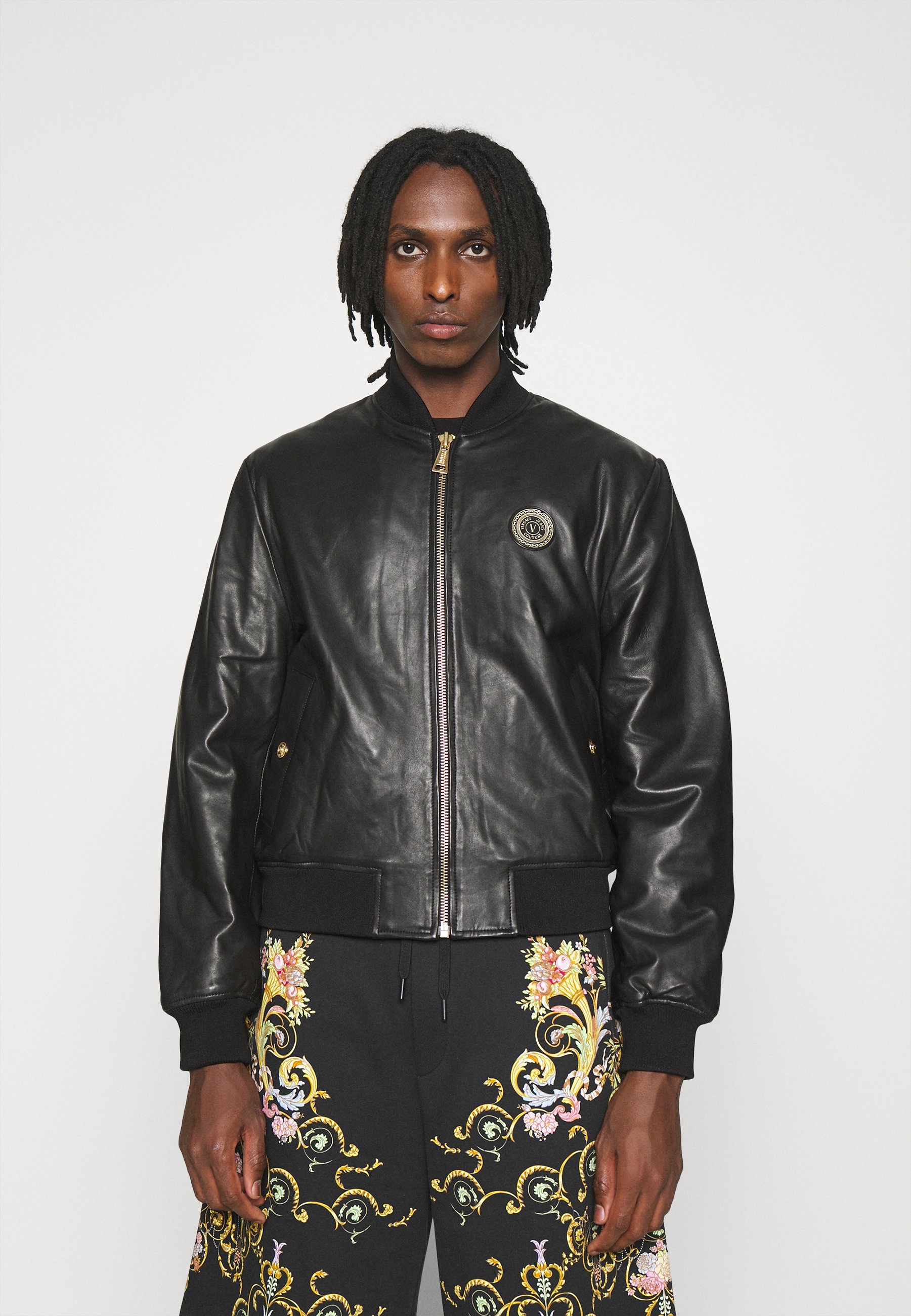 Versace Jeans Couture Giacca di pelle - nero - Zalando.it