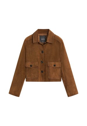 Massimo Dutti, Lederjacke - dark brown