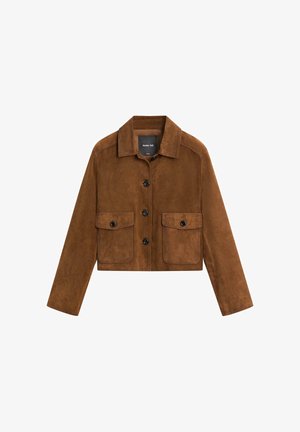 Massimo Dutti, Lederjacke - dark brown