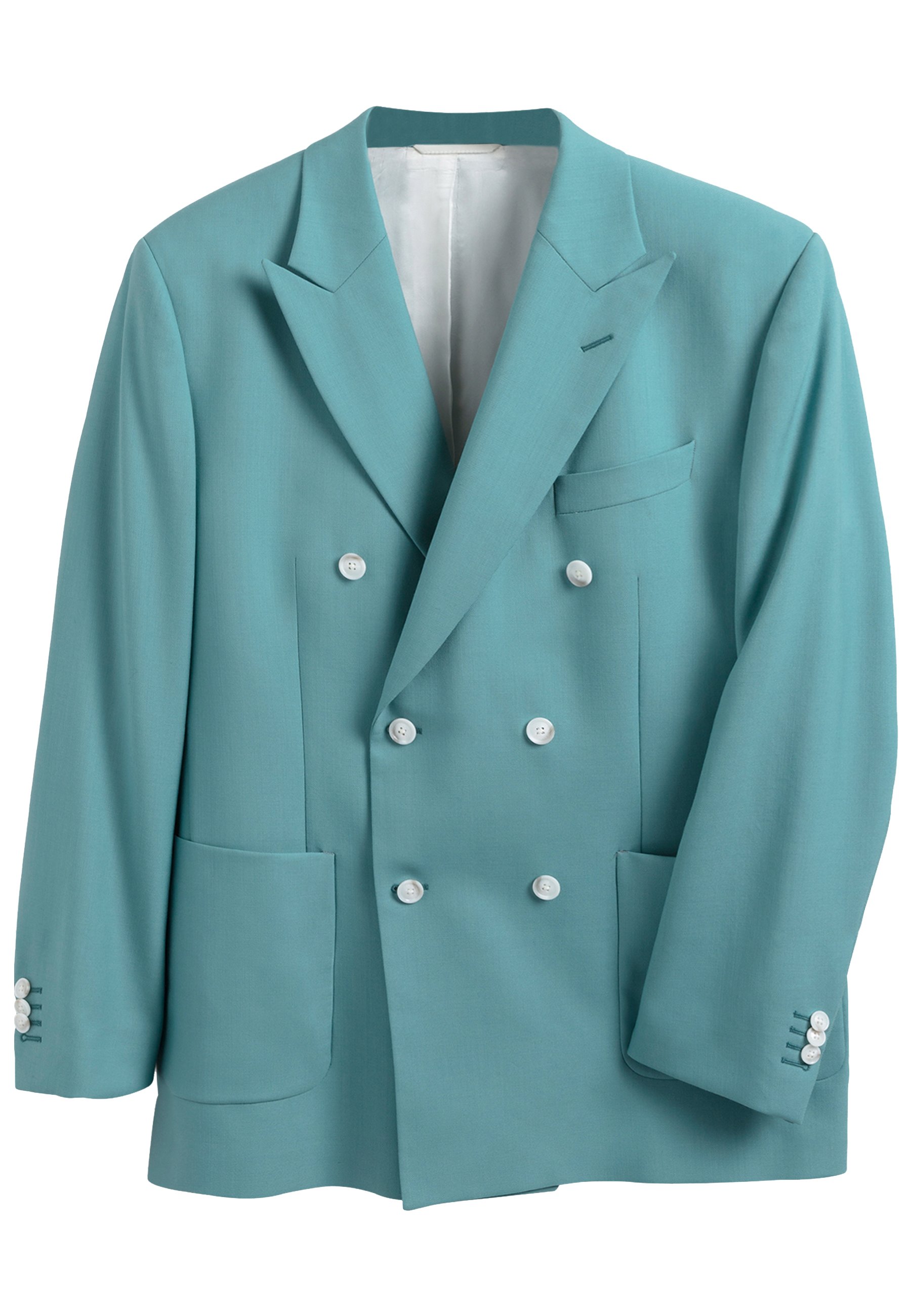 aqua green coat