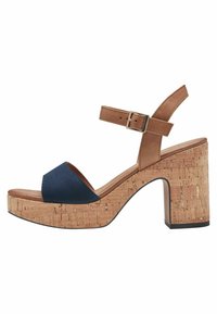 Marco Tozzi - Sandalias con plataforma - navy comb Imagen en miniatura 1