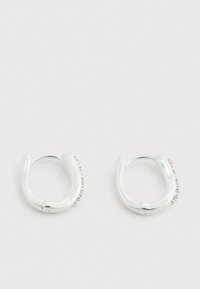 RIVA PAVÉ DIAMOND HUGGIE - Auskarai - silver-coloured