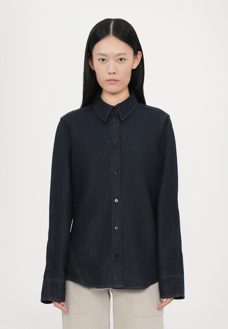 CLOSED SEAMING SHIRT - Košilová halenka  - dark blue