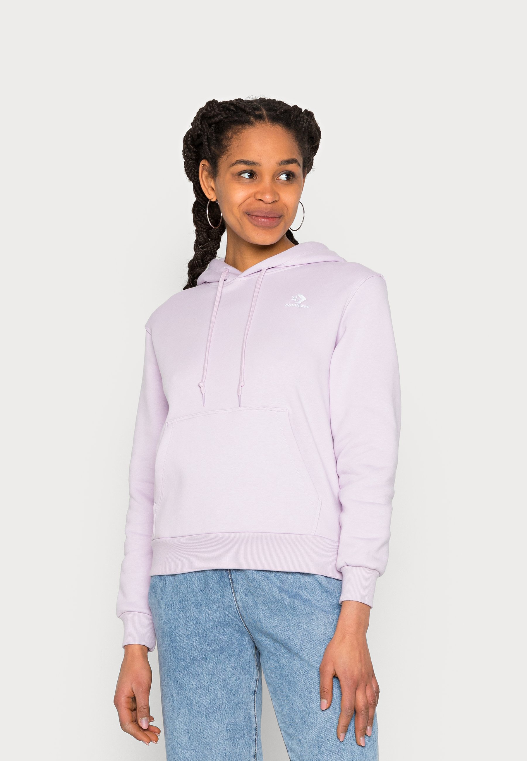 Converse EMBROIDERED HOODIE - Hoodie - pale amethyst/pink - Zalando.ie
