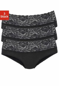 LASCANA 3 PACK - Īsās apakšbikses - black