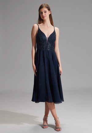 HEY KYLA - COCKTAIL DRESS MADE OF MATERIAL MIX - Cocktailjurk - navy