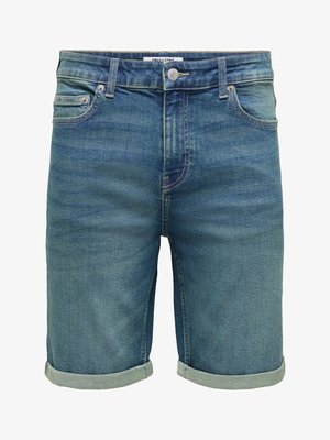 Only & Sons, Denim ONSPLY Mid rise Regular Fit - Denim shorts - light medium blue denim
