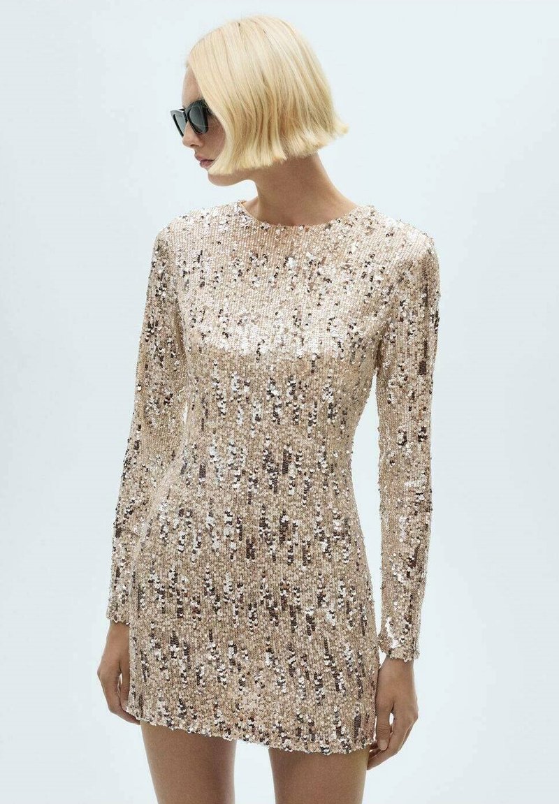 Mango Cocktailkleid/festliches Kleid - silver-coloured