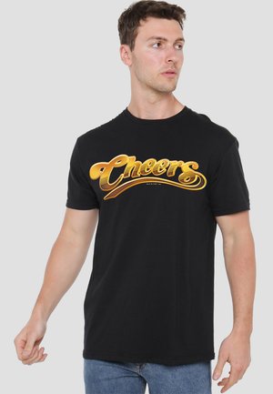 Cotton Soul, CHEERS LOGO - Print T-shirt - black
