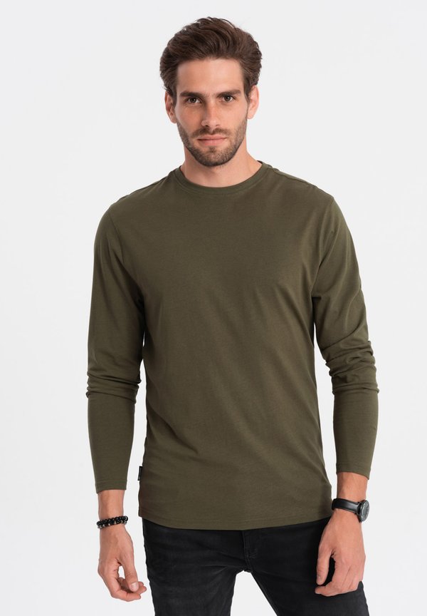 Langarmshirt - dark olive
