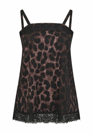 Yours Clothing, PLUS SIZE VESTS & CAMIS - Top - dark brown
