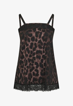 Yours Clothing, PLUS SIZE VESTS & CAMIS - Top - dark brown