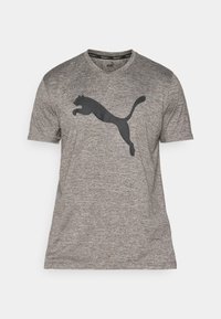 Puma TRAIN CAT TEE - Spordi T-särk - medium gray heather/black