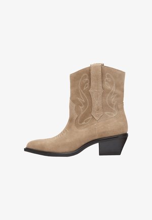 Stradivarius, STIEFELETTEN MIT ABSATZ UND PROFILSOHLE 19909870 - Bottines de cowboy / motard - beige