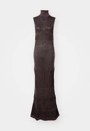 Missoni SLEEVELESS LONG DRESS - Pletené šaty - black/pink base