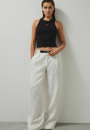 REGULAR FIT -  LOGO - Linne - black