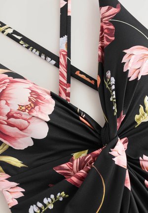 Next TWIST FRONT TUMMY CONTROL  - Swimsuit - black floral