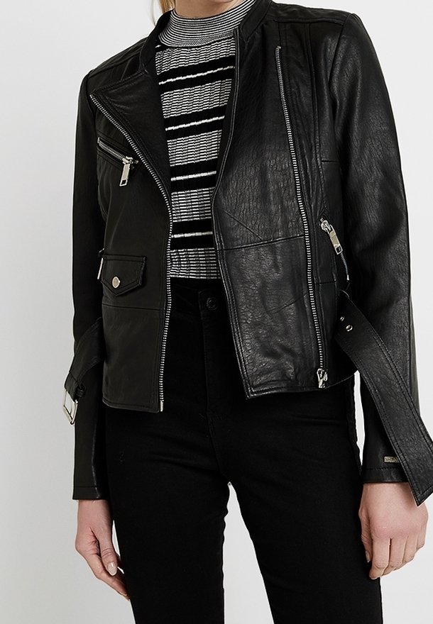 Maze Giacca di pelle black/nero (Second hand)