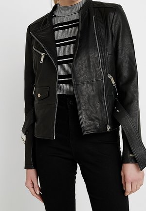 Leren jas - black