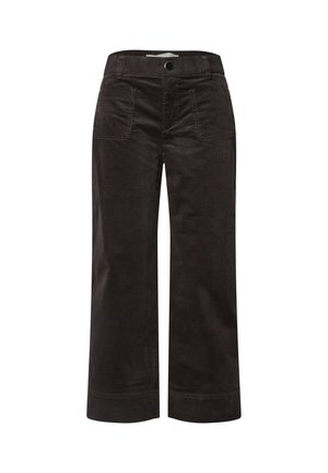 Street One Studio, MID WAIST WIDE LEG PANTS IN A CASUAL FIT - Pantalon classique - charred brown