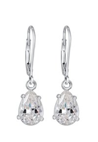 DAINTY SPARKLING DROP - Boucles d'oreilles - silberfarben