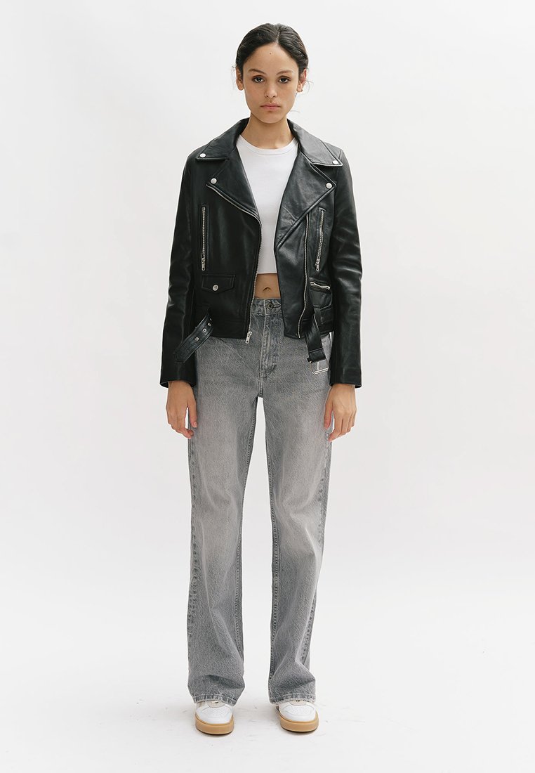 Each x Other Leren jas zwart