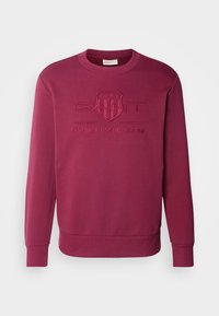 TONAL SHIELD C NECK - Sudadera - rich wine