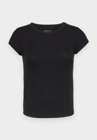 WAFFLE BABY TEE - T-paita - black