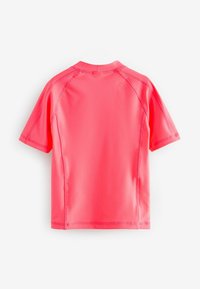 Kurzarm-Shirt mit Rundhalsauschnitt aus glattem, elastischem Material in leuchtendem Pink. Verfügt über verstärkte Nähte für eine lange Haltbarkeit.