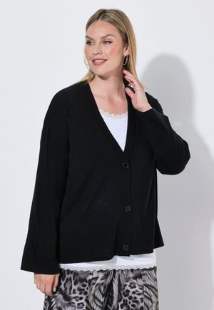 MIAMODA STRICKJACKE, BOXY FIT, WEITER LANGARM - Vest - black