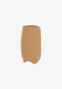 Échantillon de maquillage crème beige avec une texture lisse, de forme rectangulaire et une finition mate. La couleur est un ton neutre chaud.