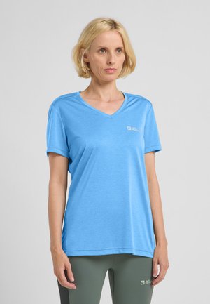 Jack Wolfskin CROSSTRAIL - T-Shirt basic - mid blue