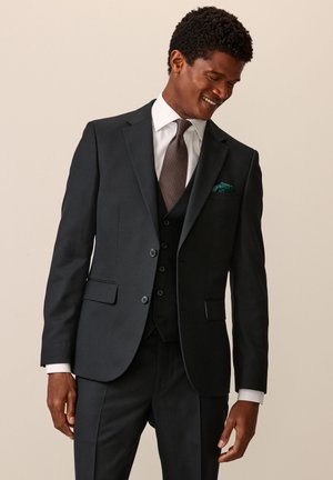 SLIM FIT TEXTURED - Anzugsakko - black