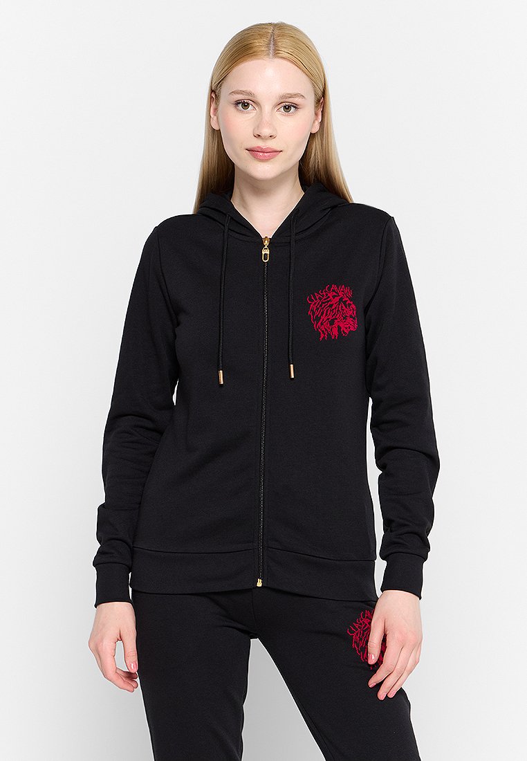 Cavalli Class Sweater met rits zwart