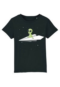 watapparel - ALIEN ON A PAPER PLANE - Print T-shirt - green Thumbnail Image 1