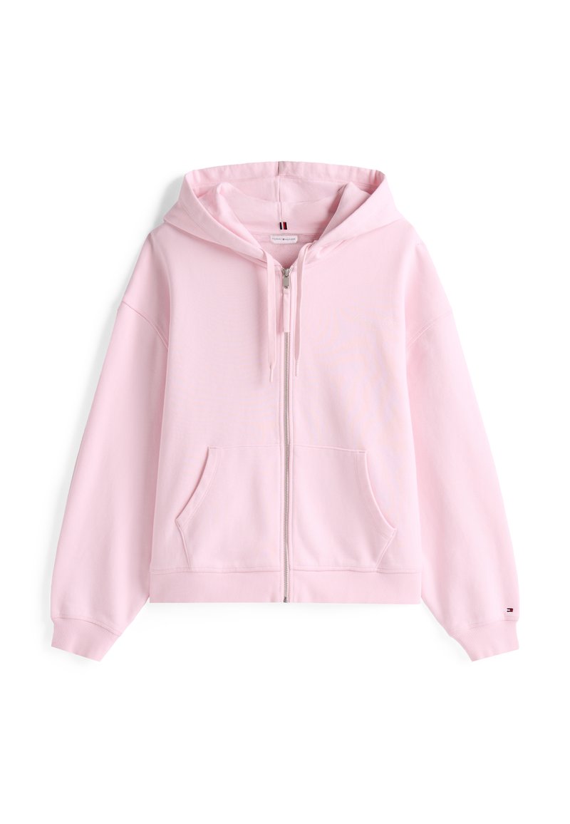 Tommy Hilfiger Curve Sweater met rits donkerroze