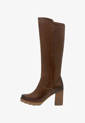 Marco Tozzi Magassarkú csizmák - cognac