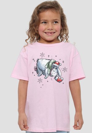 Disney WINNIE THE POOH EEYORE CHRISTMAS SNOWFLAKES - T-Shirt print - pink