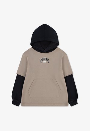 Converse, VARCITY BLOCKED HOODIE - Hættetrøje - vintage cargo / black
