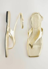 REGULAR FIT-FOREVER COMFORT STRAPPY ANKLE TOE THONG - Kummikingad - gold