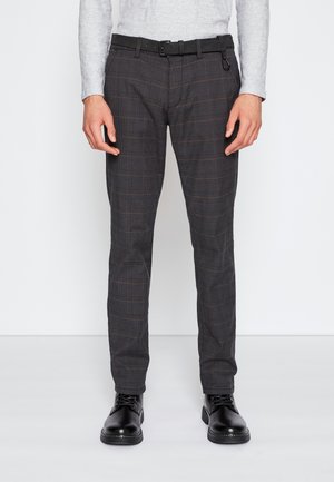 STRUCTURED STRAIGHT - Chino - grey/brown