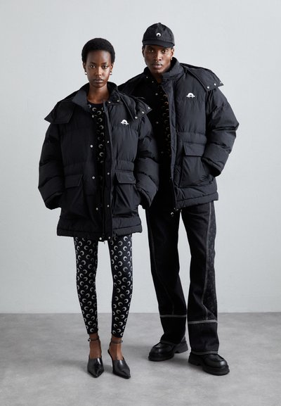 MARINE SERRE SPORT PUFFER COAT UNISEX - Téli dzseki - black
